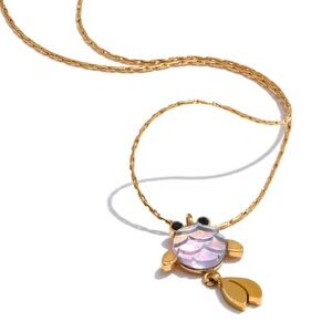 Cute Gold Fish Necklace